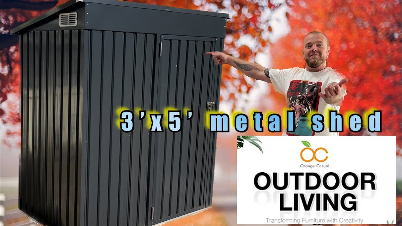 5’x3’ galvanized shed Orange Casual