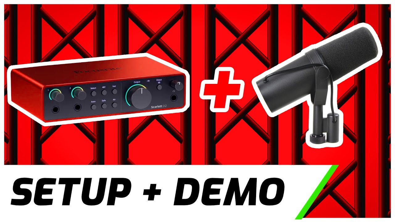 Focusrite Scarlett 2i2 и Shure SM7B | Настройка и демонстрация