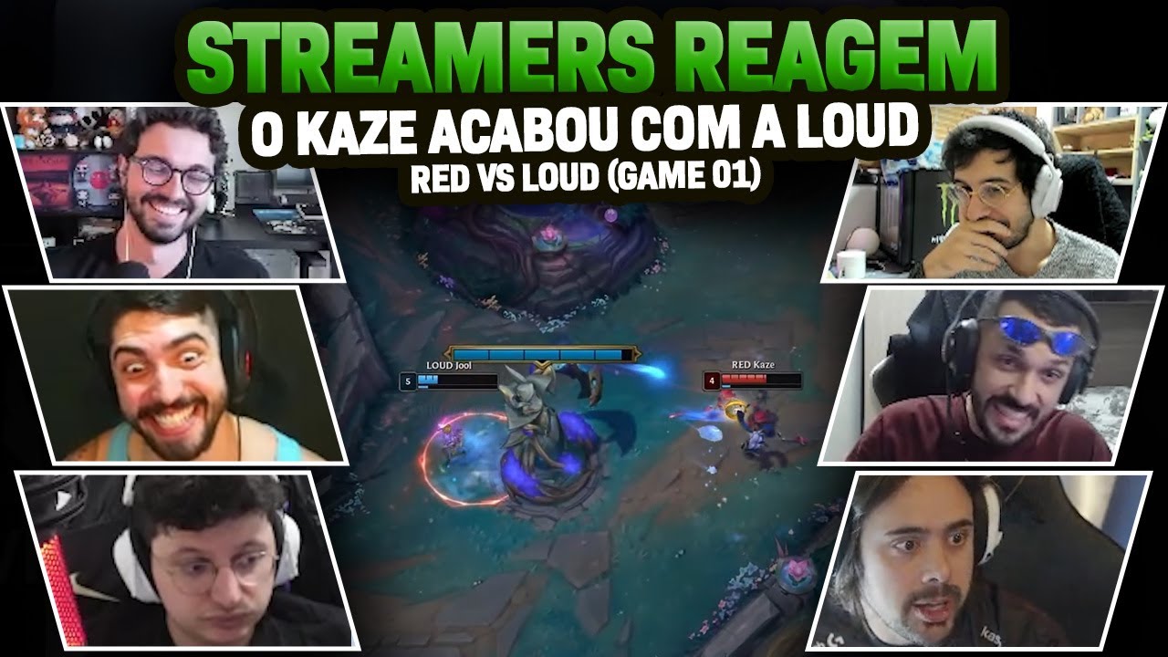 STREAMERS REAGEM: O KAZE FEZ 1V9 CONTRA A LOUD! | GAME 01 - LOUD vs RED