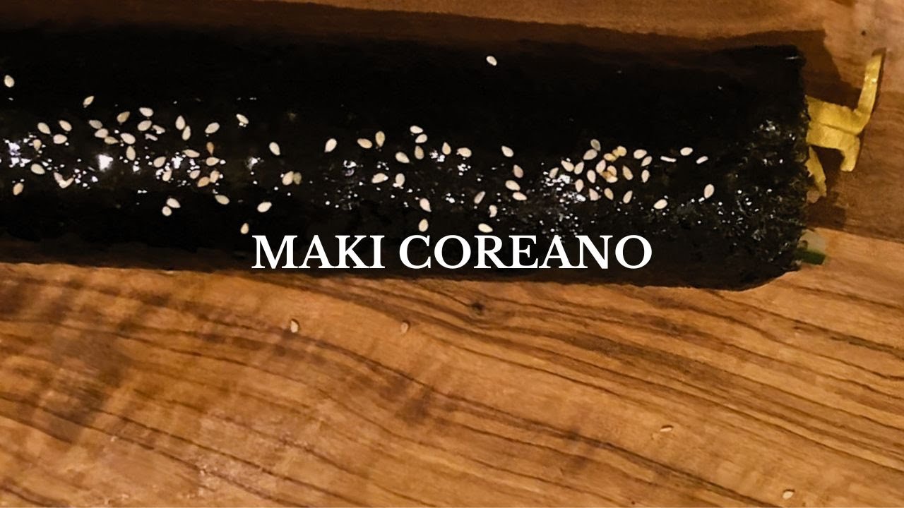 Rollo de sushi coreano l Kimbap clásico (Gimbap original)
