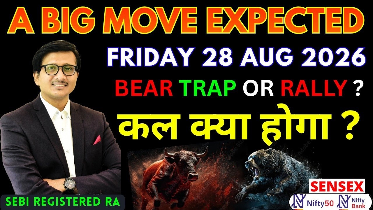 Nifty Prediction Sensex Analysis for Tomorrow FRIDAY 28 AUG 2026 | Nifty 50 Bank Nifty Tomorrow