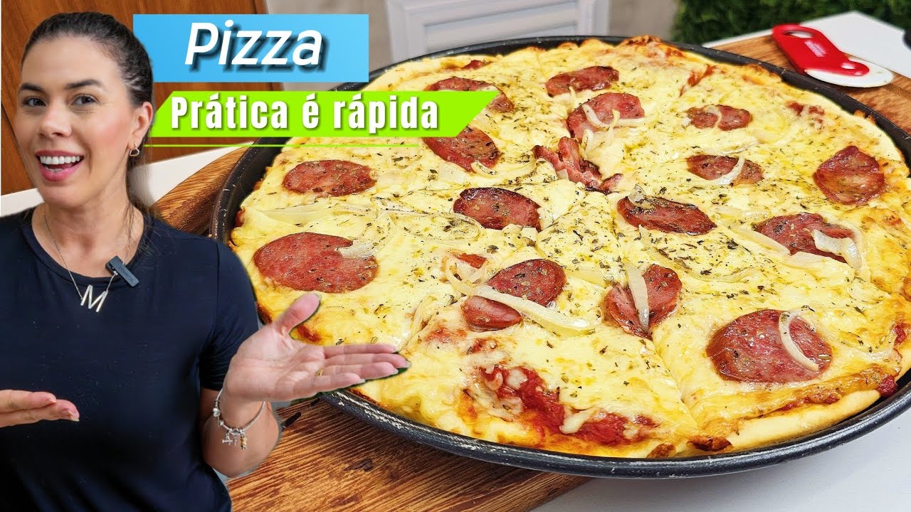 COMO FAZER PIZZA CASEIRA MUITO FÁCIL E RÁPIDA .