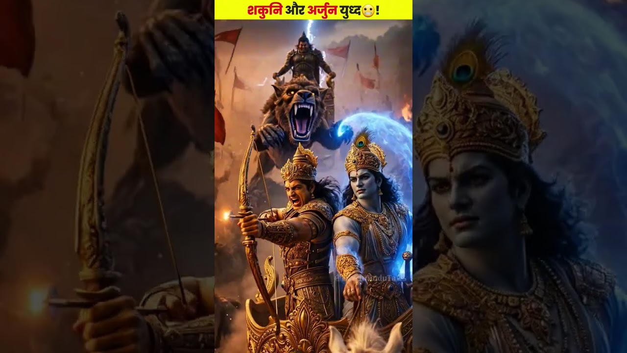 Battle between Arjun and Shakuni😱!||Mahabharata||#shorts @WatchHinduTales #mahabharata
