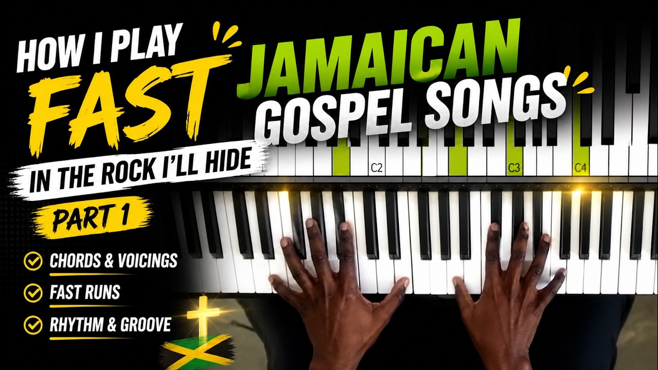 How I Play Fast Jamaican Gospel Songs / In The Rock I'll Hide | Part 1