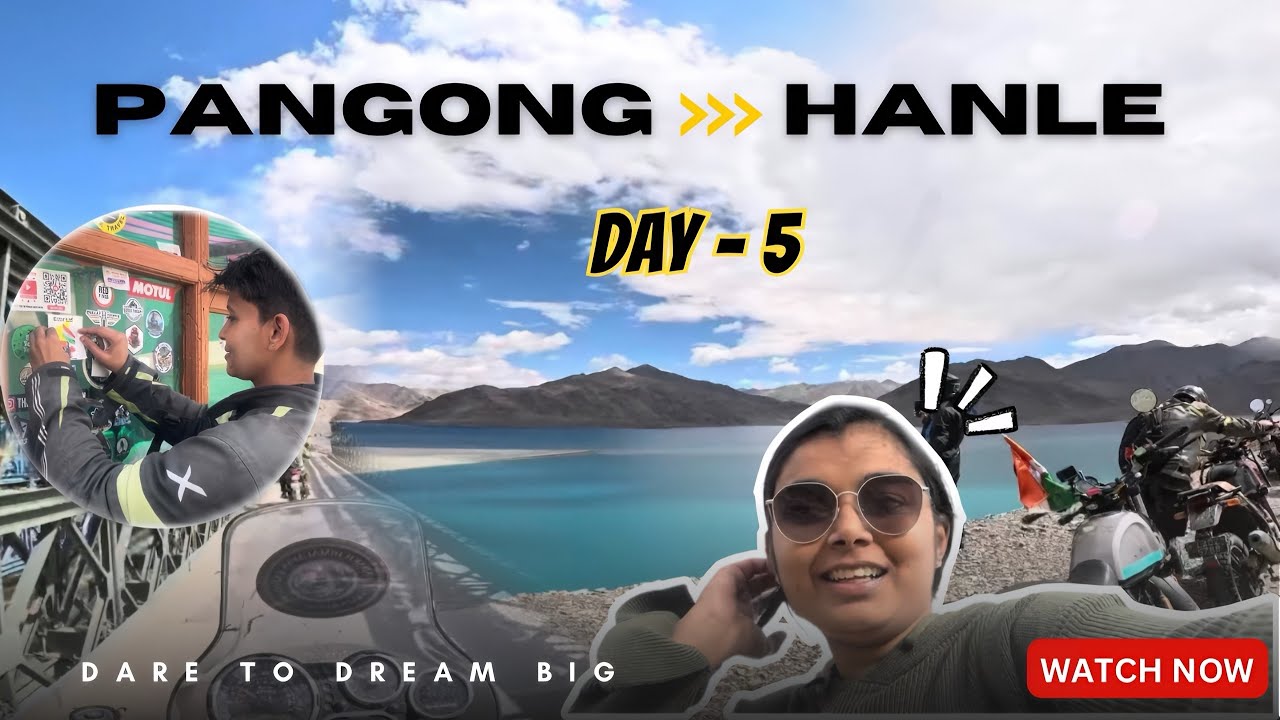 Pangong Lake to Hanle 😍 | 3 Idiots Point, War Memorial & Epic Drone Views | Leh Ladakh Ride Day 5 |