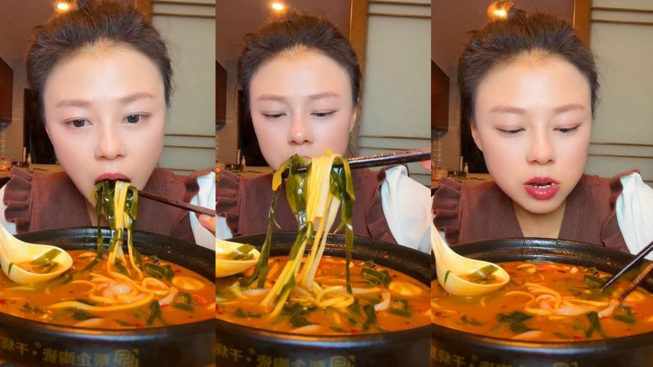 ASMR SPICY KELP NOODLES MUKBANG | EXTREME SLURPING SOUNDS | EATING SHOW