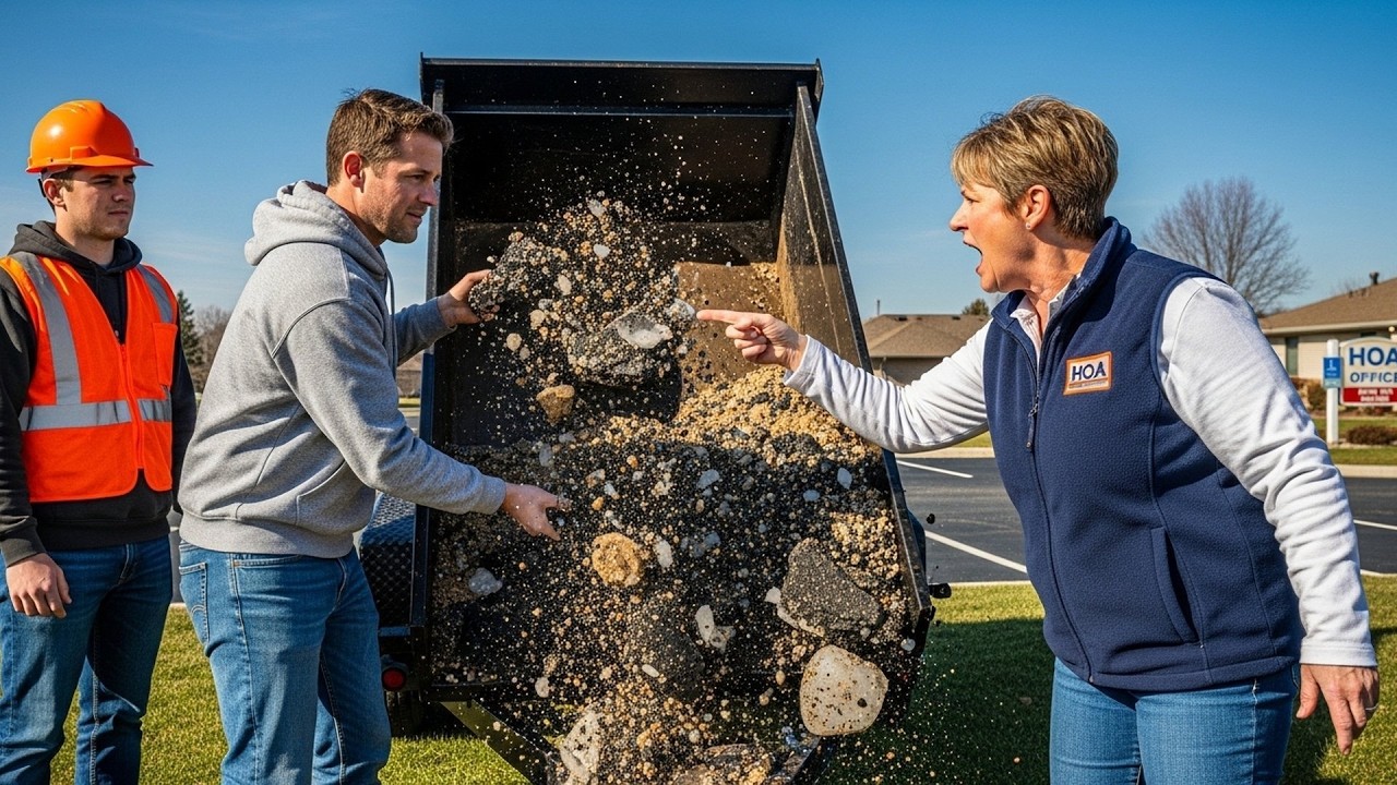 HOA Contractors Dumped Ice Removal Debris on My Property, So I Returned It to Their Parking Lot