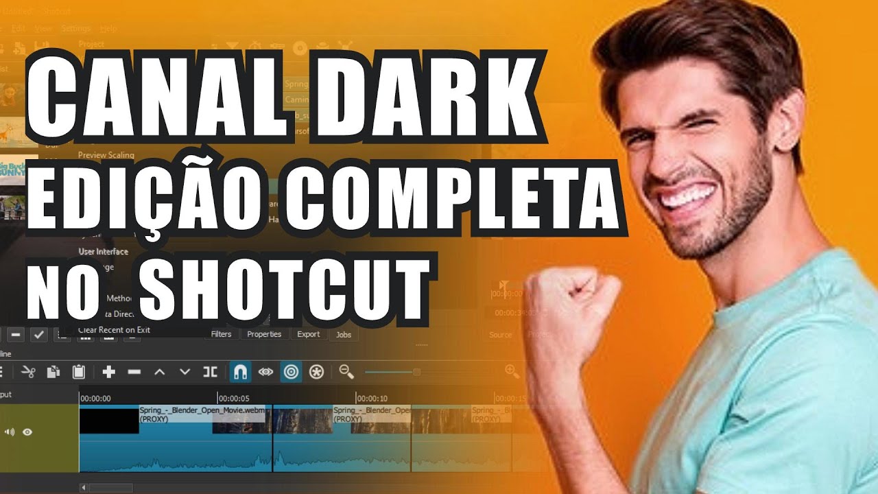 como EDITAR CANAL DARK no shotcut  EDIÇÃO COMPLETA para INICIANTES em edição de vídeo