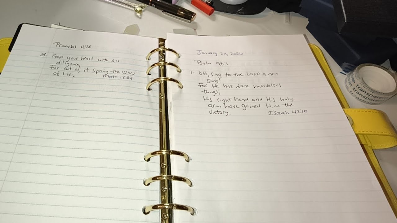 January 24, 2026 | Psalm 98:1 & Psalm 68:1 | Scripture Writing Plan | New Day, New Year