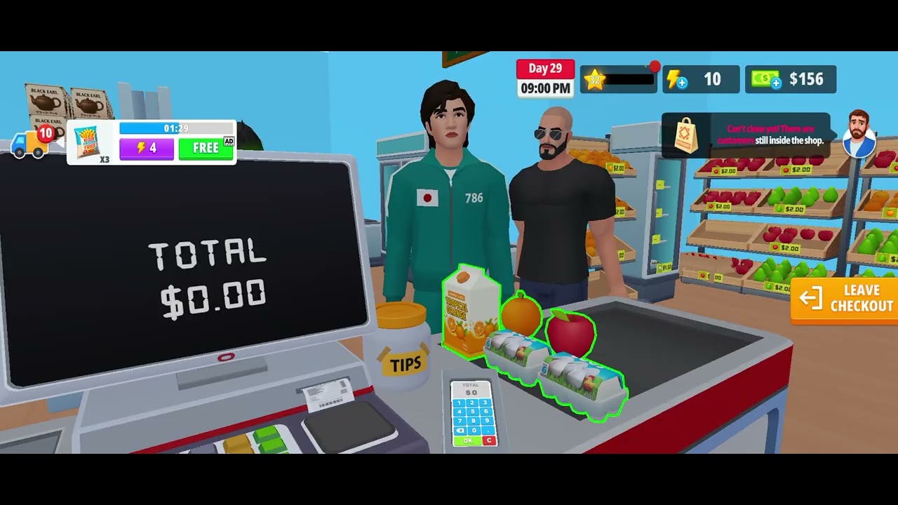 I opened my own supermarket ☃️🫰🏻#supermarketsimulator#gameplay Day 3