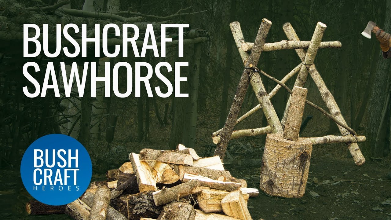 Bushcraft Treehouse 21: Making a Bushcraft Sawhorse and preparing for Winter Camping in Canada