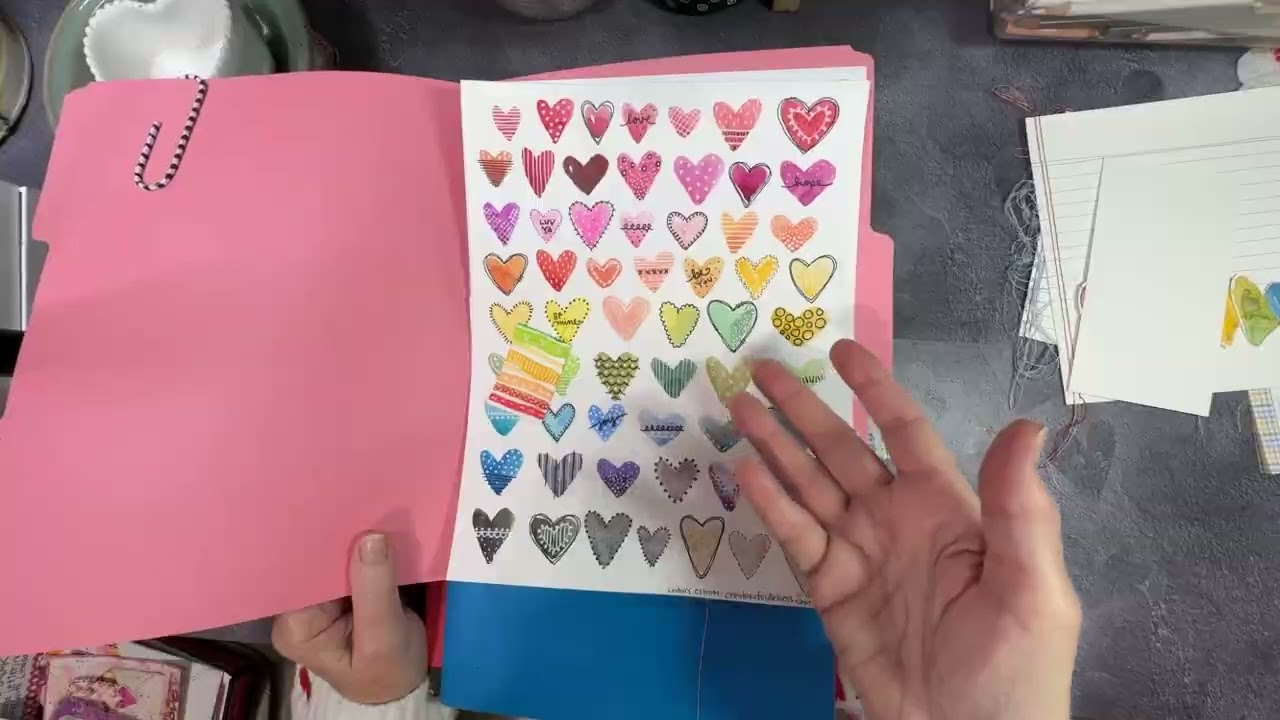 February 16th   sollge ruled paper hearts