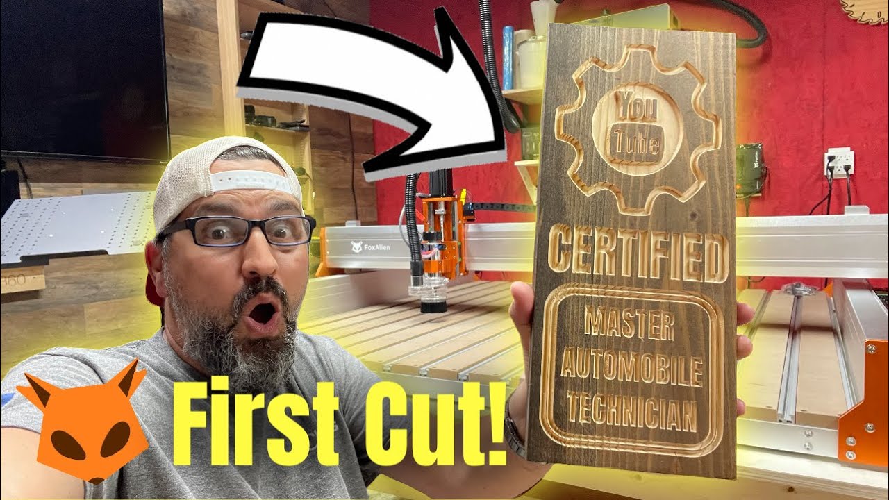 FoxAlien CL-4x4 CNC Machine: Power Up & First Test Cut!