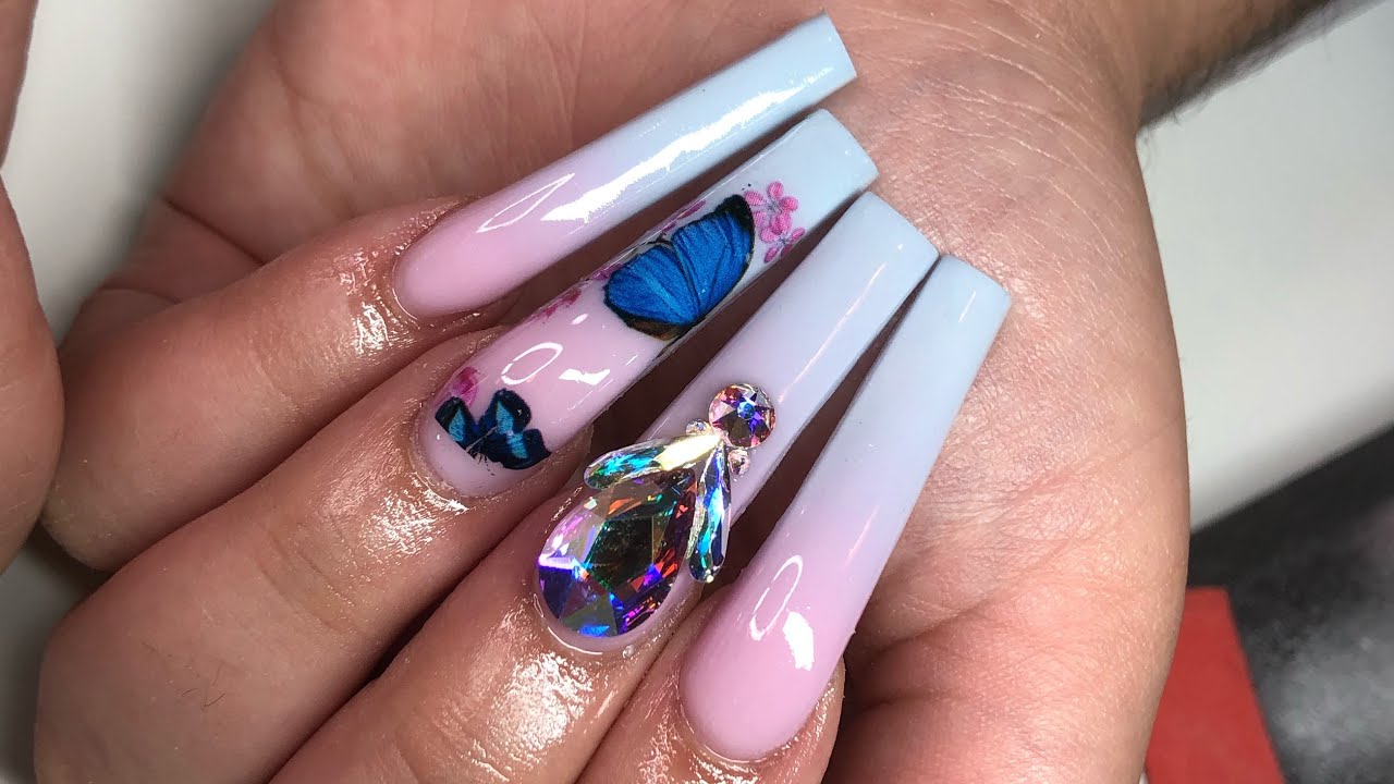 Cotton Candy Ombré Nails | Acrylic Nail Tutorial
