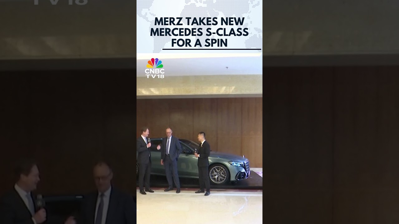 New Mercedes S-Class Takes Spotlight as Mercedes CEO Meets Friedrich Merz |  Mercedes Cars | N18G