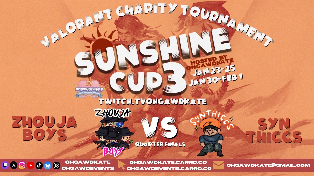OHGAWDEVENTS | Sunshine Cup 3 | Zhouja Boys VS SynTHICCS | Quarter Finals Match 2
