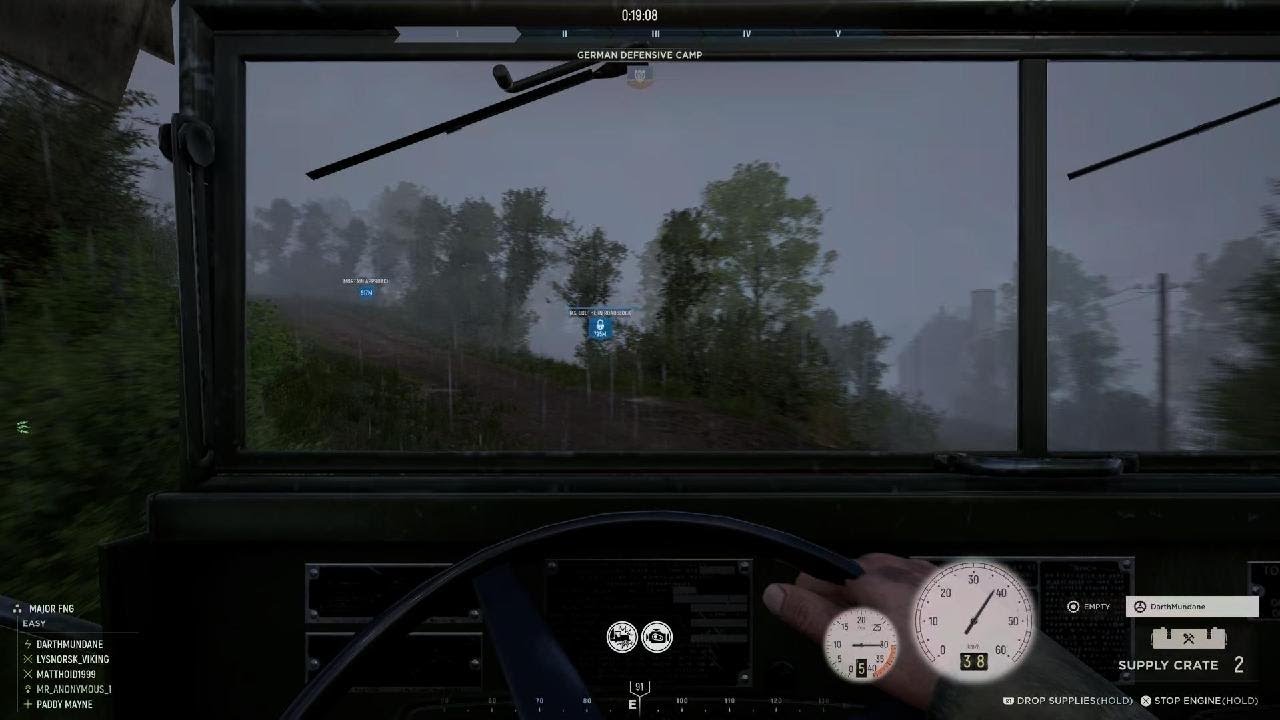 Hell Let Loose Mortain (Day-Overcast) German Offensive with Supply Truck Glitch