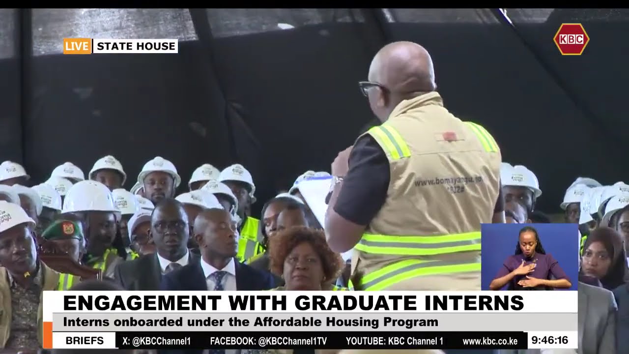 PS Hinga's Speech during an Engagement With Graduate Interns Onboarded Under Affordable Housing