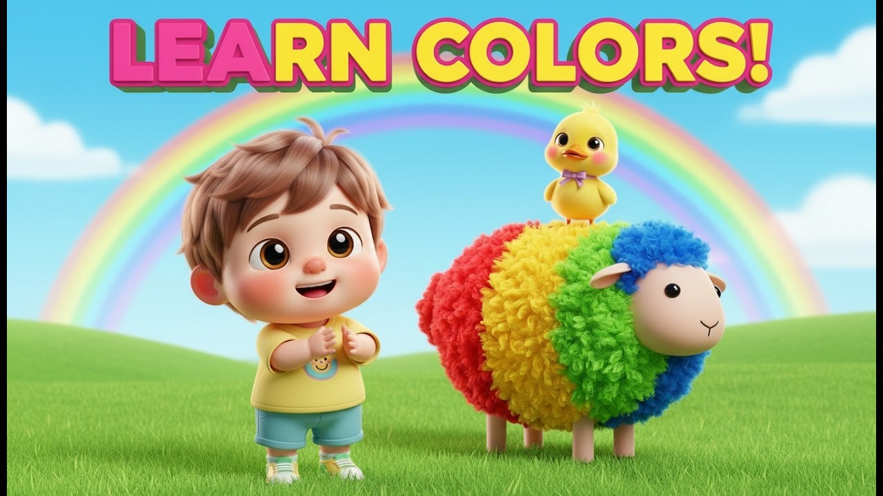 Baa Baa Black Sheep Learn Colors – Nursery Rhyme, Color Recognition, and Playful Learning