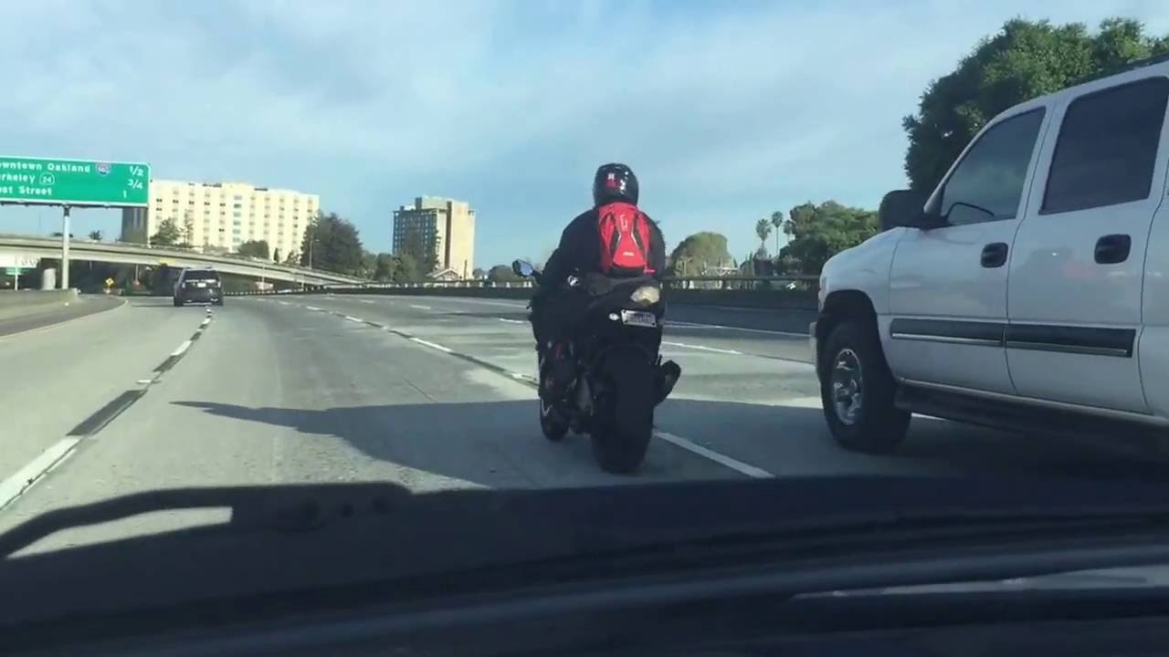 Motorcyclist caught on CHP traffic break
