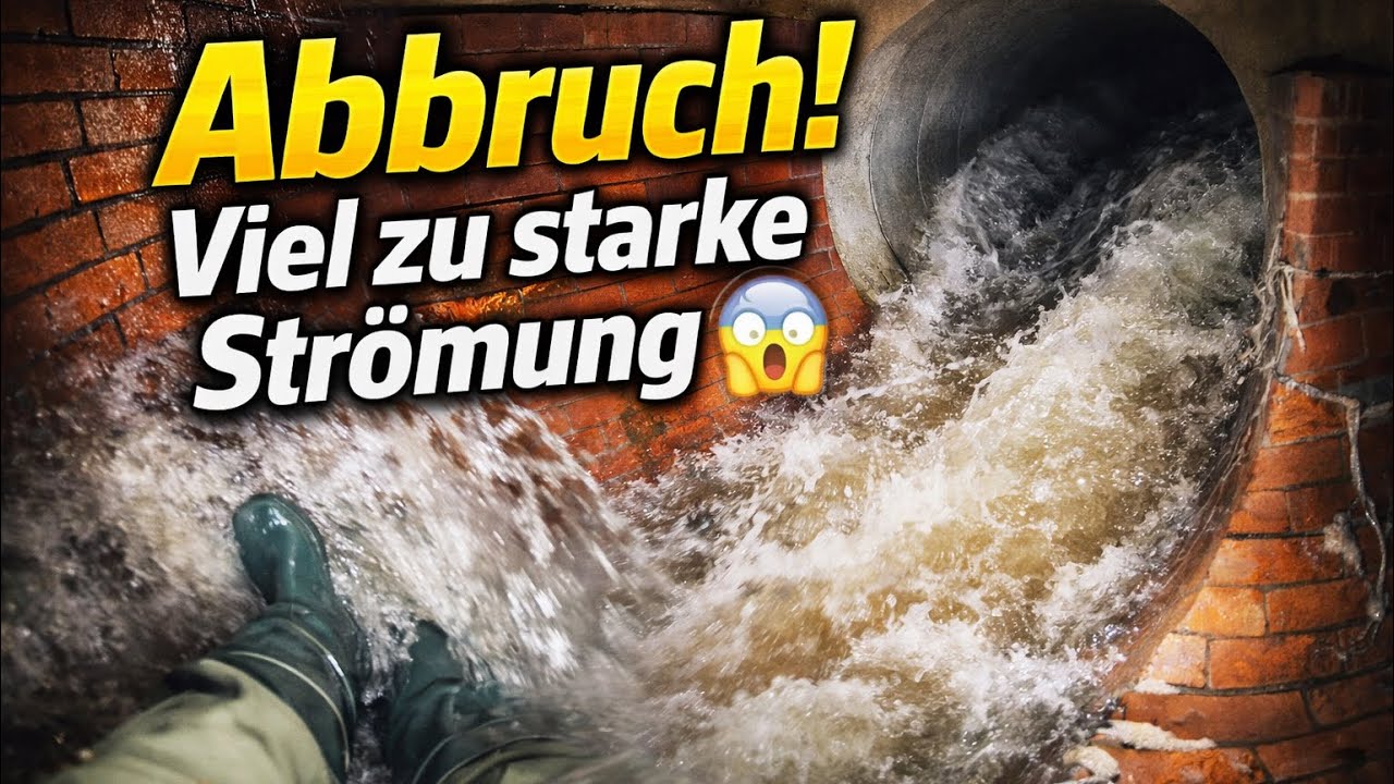 Abbruch!Viel zu starke Strömung in der Kanalisation😱Abort! The currentthe sewer is far too strong