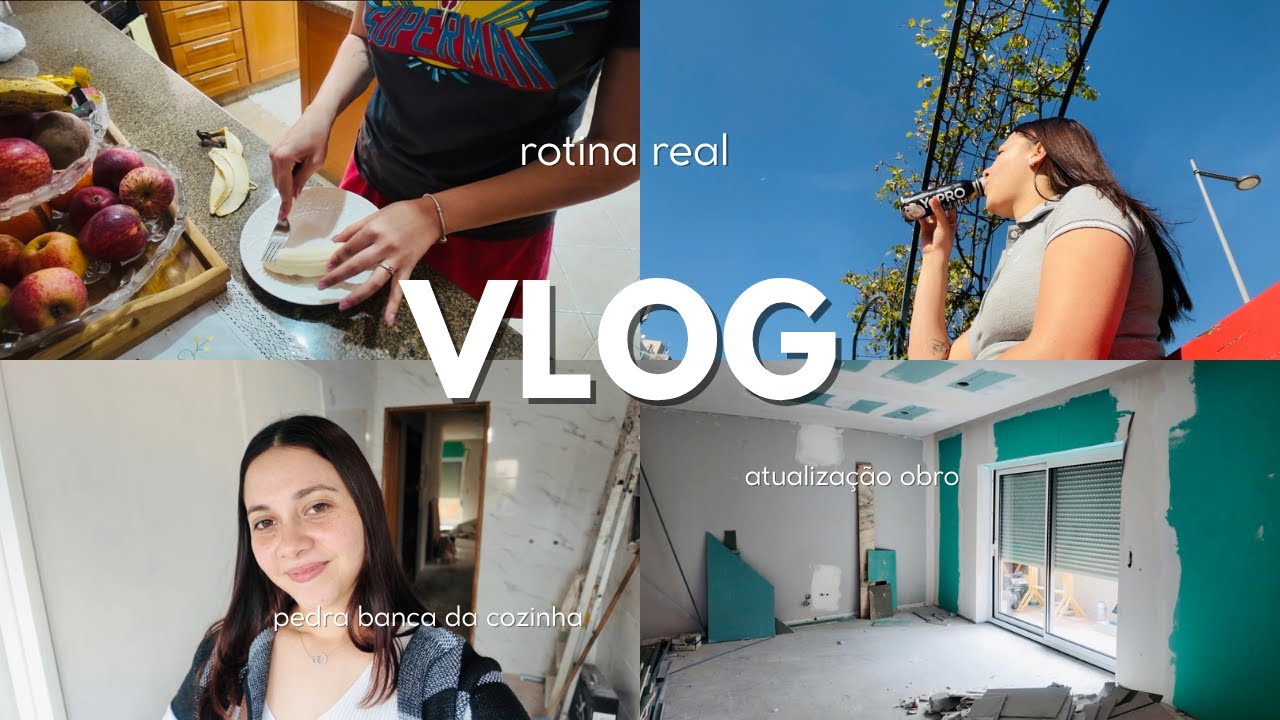 VLOG vida em Portugal | atualização da obra, rotina de trabalho, pedra para cozinha #vlog