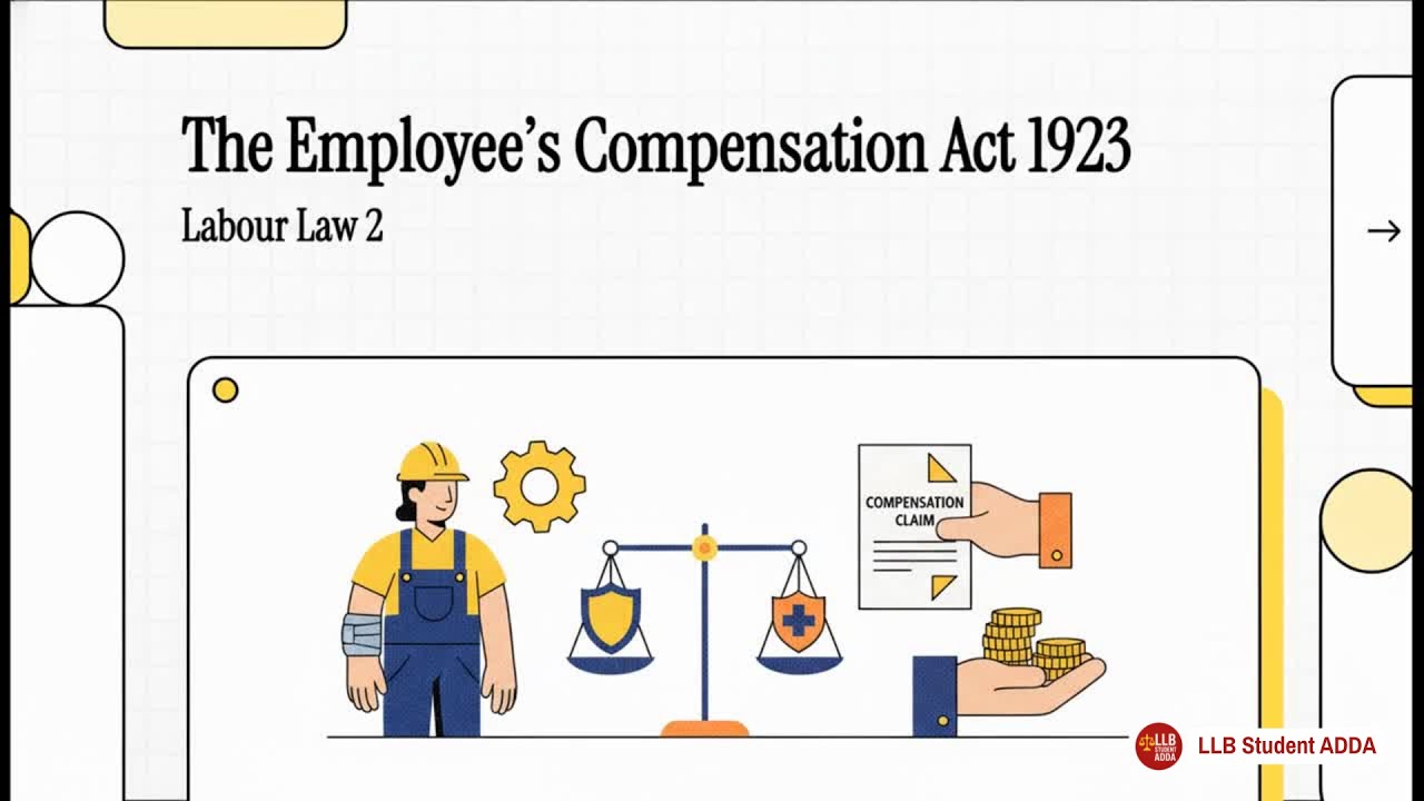 Unit 4  Employee's Compensation Act, 1923 Explained | Rules, Calculation & Benefits