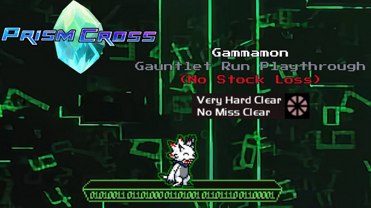 Prism Cross - Gammamon (Digimon Ghost Game) Gauntlet Run Playthrough (No Stock Loss)