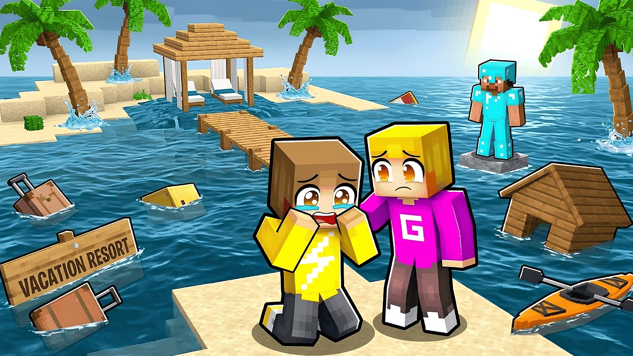 Mijn Vakantie Eiland Is OVERSPOELD! 🌊 (Minecraft Survival)
