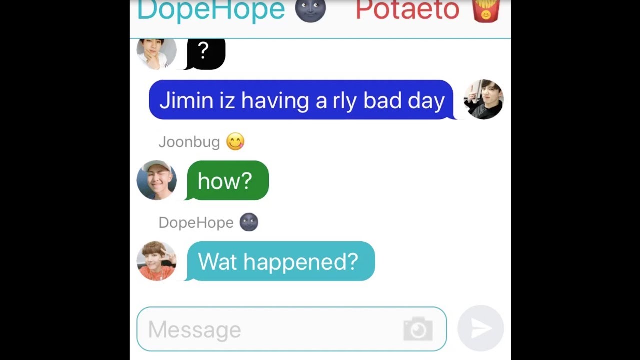 BTS Texting Story: (Jimin-Centric) Bad Day