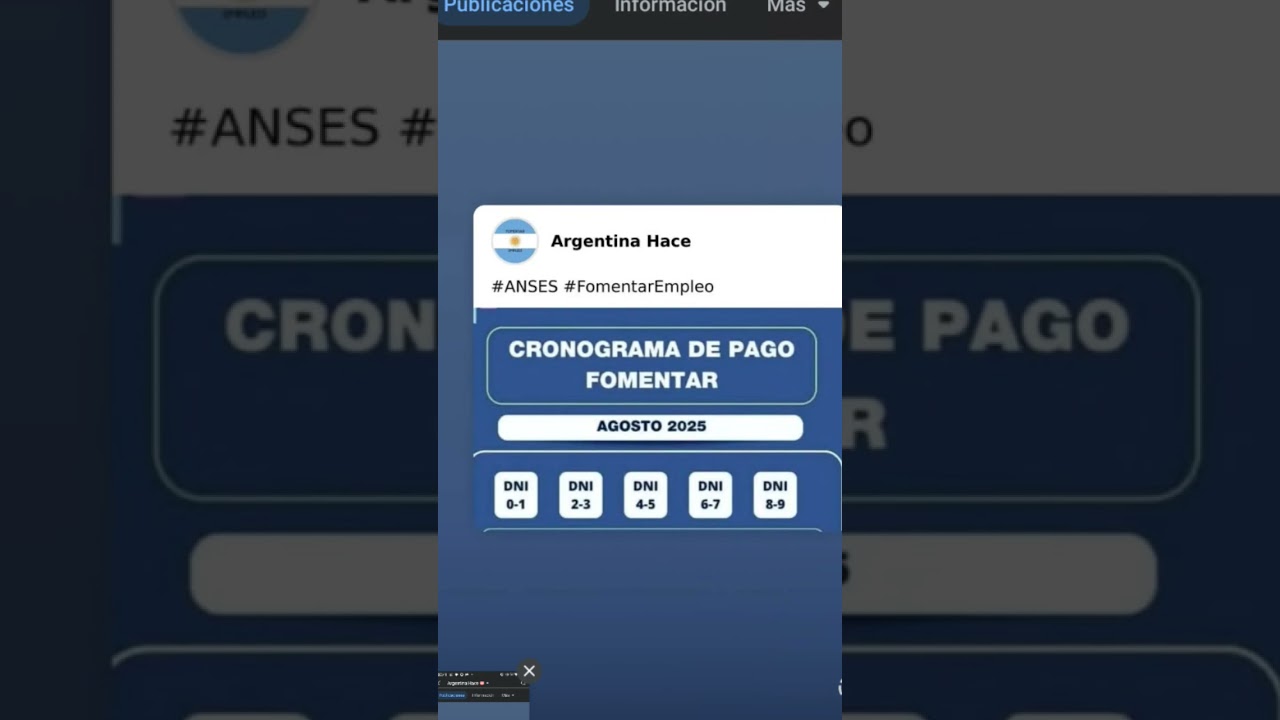 Pagos Fomentar EMPLEO Agosto #fomentarempleo @ansesgob #planessociales