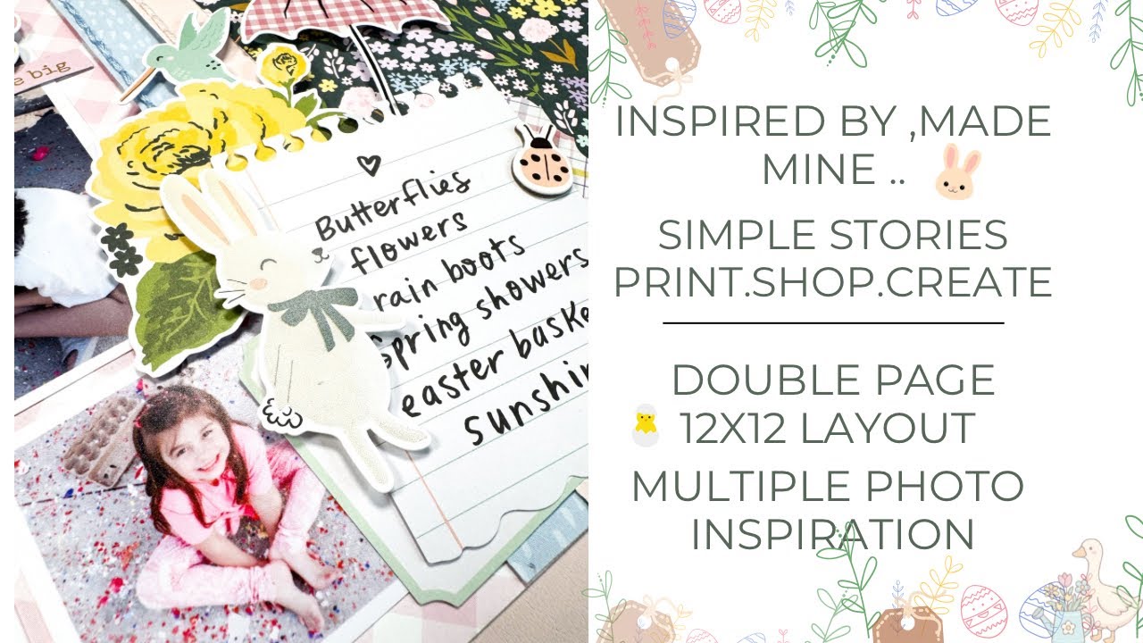 12x12 Double page scrapbooking layout using Simple Stories  