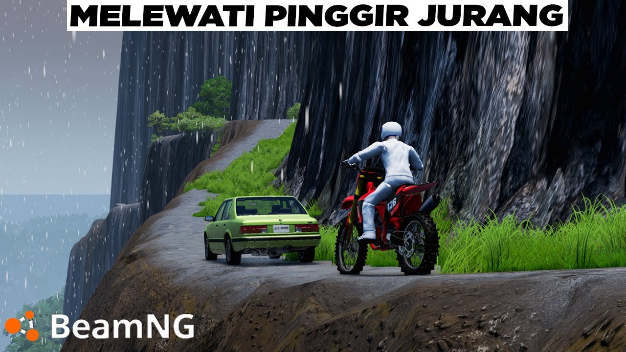 Motorku Akan Menyelesaikan Jalan Maut Pinggir Jurang 😨😨 BeamNG Drive Gameplay Indonesia