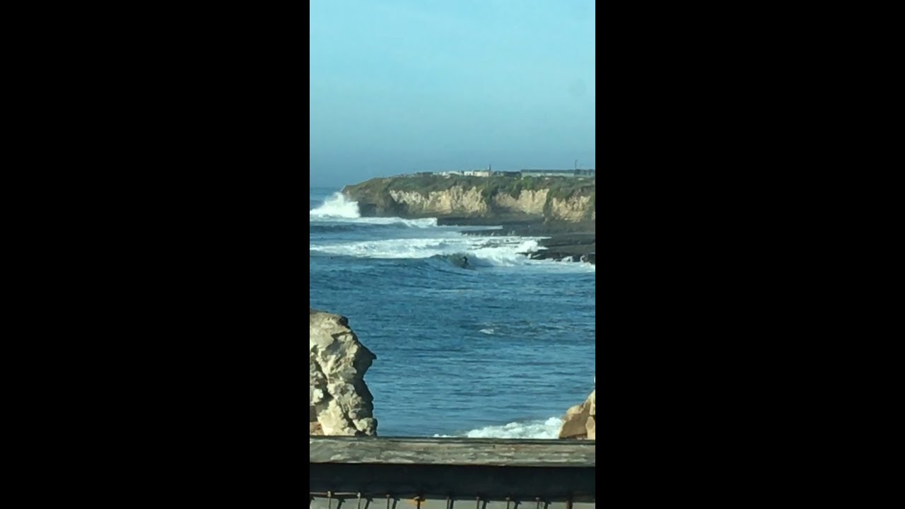 Surfing mid January Davenport California