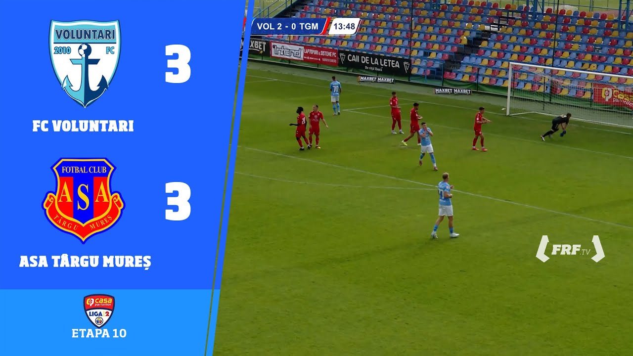 Liga 2 Casa Pariurilor, Etapa 10: FC Voluntari - ASA Târgu Mureș 3-3, 18.10.2025