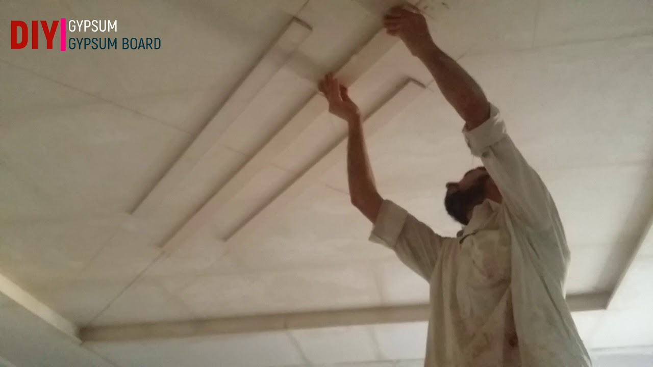 DIY how to make false ceiling at home BED ROOM CEILING  DIY GYPSUM & GYPSUM BOARD