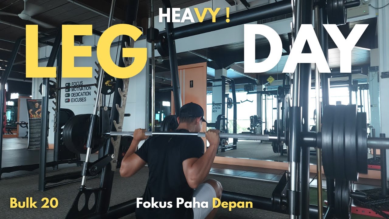 Bulk #20 - Angkat Berat Squat, Leg Press, Leg Extension Fokus Paha Depan