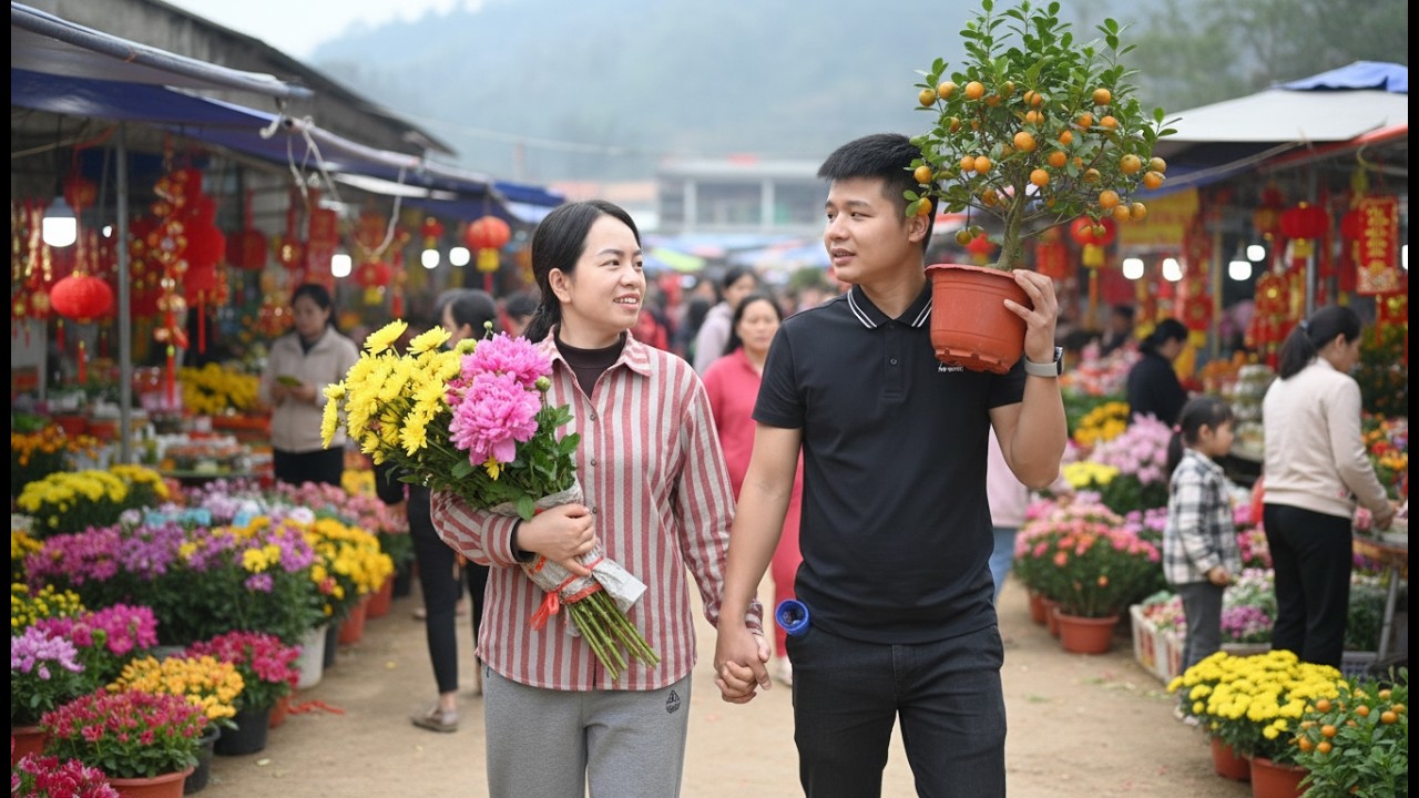 Ly Sung Thuong & CEO Minh Shop at Tet Market to Decorate Home | Sweet New Year Moments