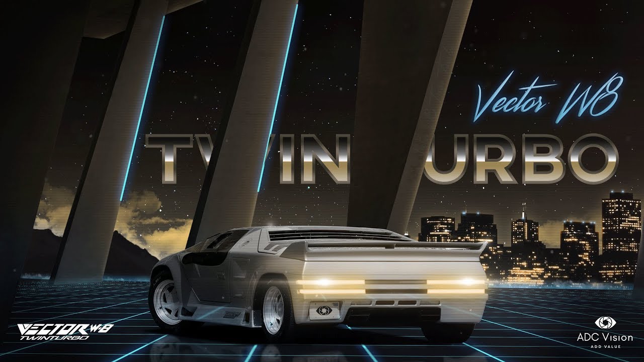 Vector w8 Twin Turbo 🎨 - (Retrowave Virtual Tuning)