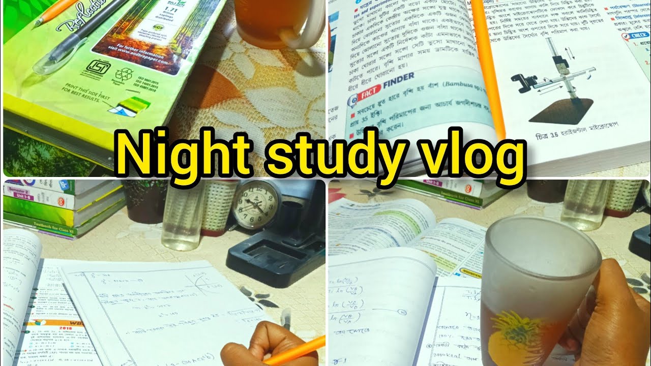 Night study vlog 📚