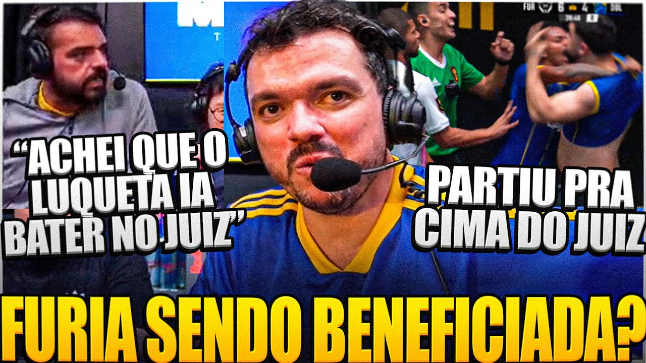 FURIA ESTÁ SENDO FAVORECIDA? GAULES FAZ RECLAMAÇÃO e LUQUETA INVADE CAMPO PRA COBRAR JUIZ