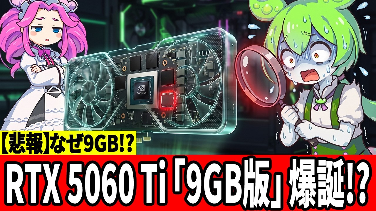 【NVIDIAリーク】RTX 5060 Ti 9GB版vs現行グラボ、本当に買う価値はあるか【ずんだもん】