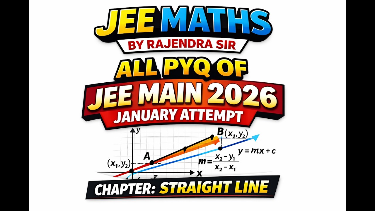 JEE Main 2026 January Attempt | Straight Line PYQ | All Questions Solved | JEE Maths by Rajendra Sir