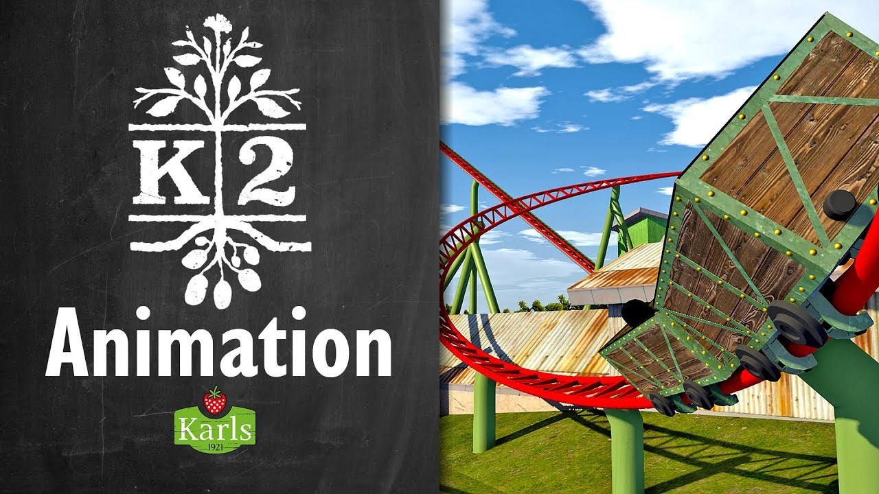 Karls K2 Achterbahn Animation - Karls Erlebnis-Dorf