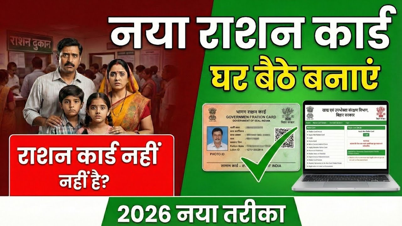  New Ration Card Online Apply 2026 🪪 |📱नया राशन कार्ड कैसे बनाएं? 