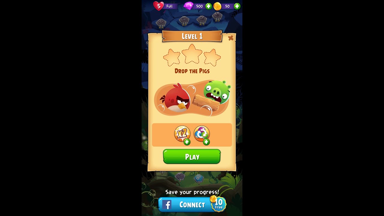 Angry Birds POP Level 1