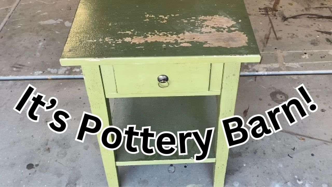 Pottery Barn Side Table Refinish Makeover.