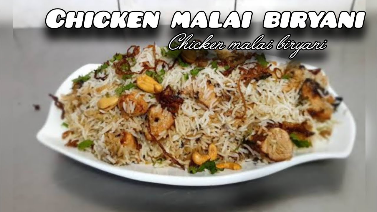 Chicken malai biryani recipe in zoya style 🤩