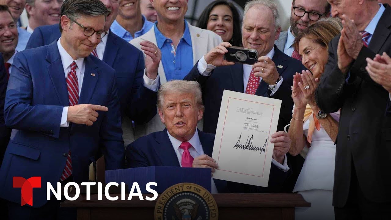 Al promulgar su megaley Trump da detalles del alivio migratorio para campesinos | Noticias Telemundo