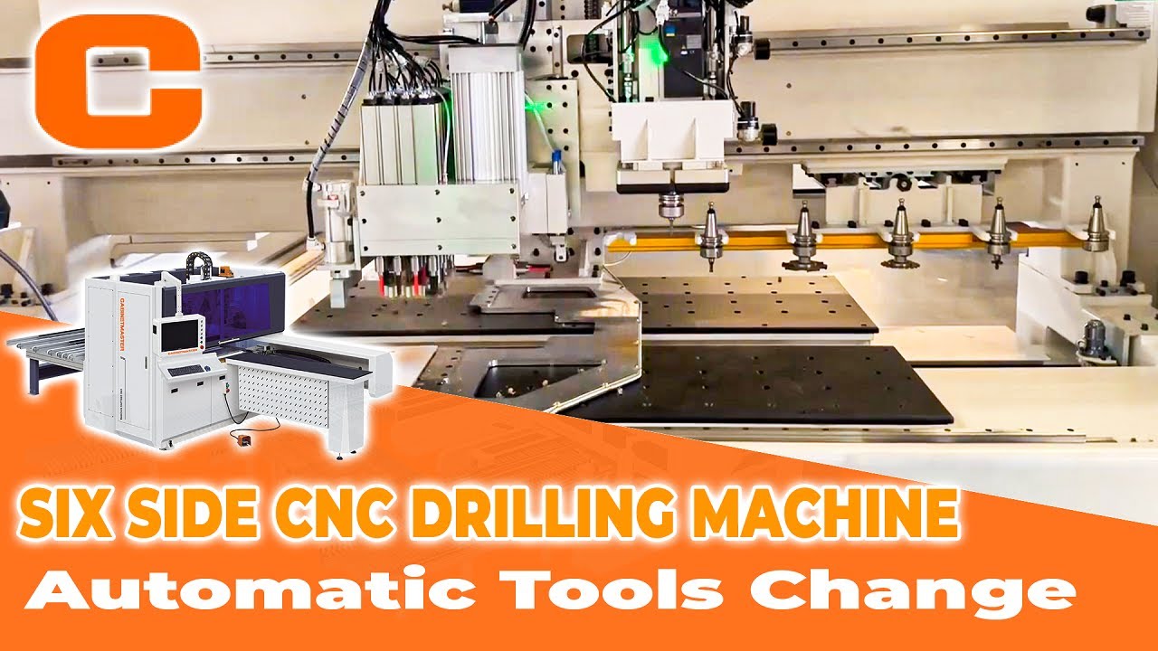 6 Sides CNC Drilling Machine for Cabinet with Automatic Tools Change | CABINETMASTER CNC